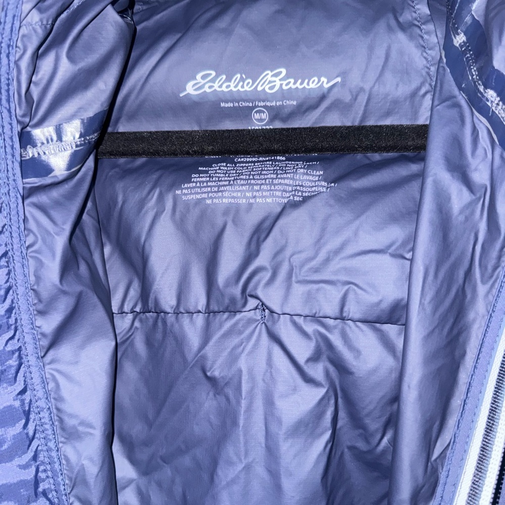Eddie Bauer Blue Windbreaker Jacket Lightweight Water-Resistant - Picture 3 of 5